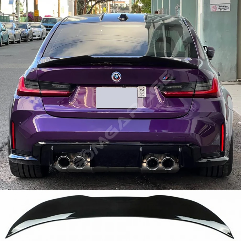 Bmw G20 PSM Bagaj Üstü İthal Spoiler Parlak Siyah Plastik Spoyler 2019-2022