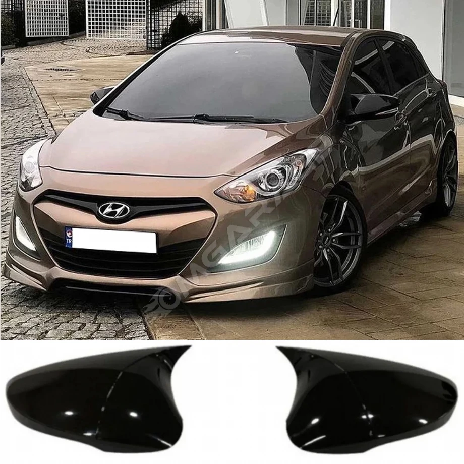 Hyundai i30 Batman Yarasa Ayna Kapağı Parlak Siyah ABS 2012 2013 2014 2015 2016 2017