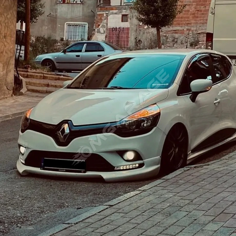 Renault Clio 4 Makyajlı Kasa Ön Ek Mat Siyah Plastik Karlık