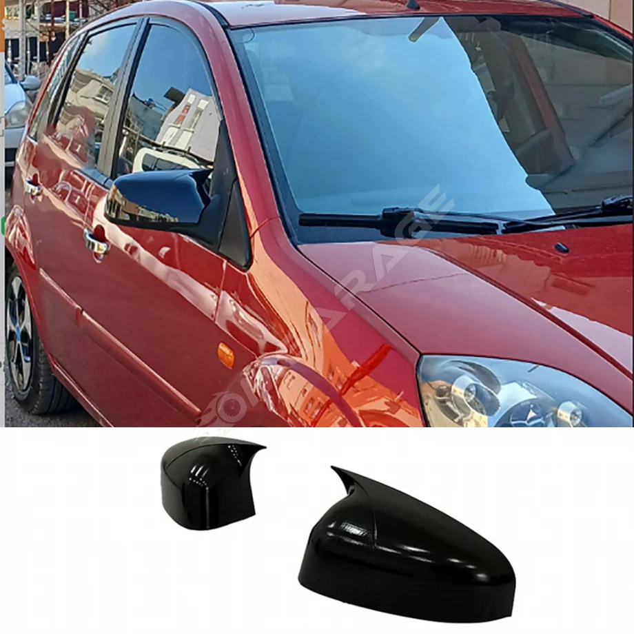 Ford Fiesta MK5 2 Kapı Uymaz Batman Yarasa Ayna Kapağı Parlak Siyah ABS 2006 2007 2008