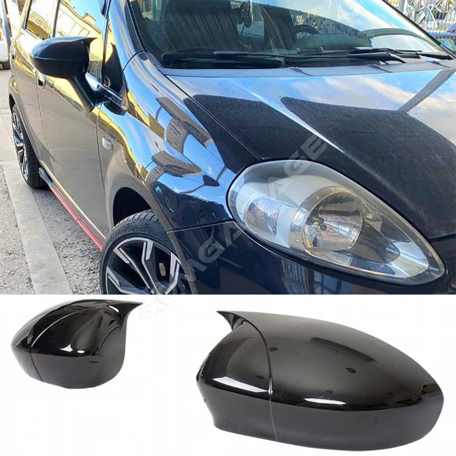 Fiat Punto Evo Batman Yarasa Ayna Kapağı Parlak Siyah ABS 2009 2010 2011 2012