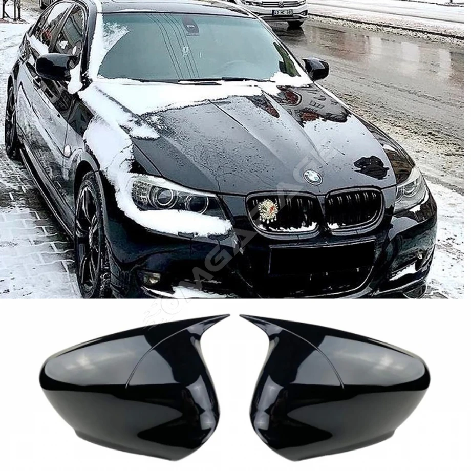 Bmw E90 LCI Batman Yarasa Ayna Kapağı Parlak Siyah ABS 2008 2009 2010 2011