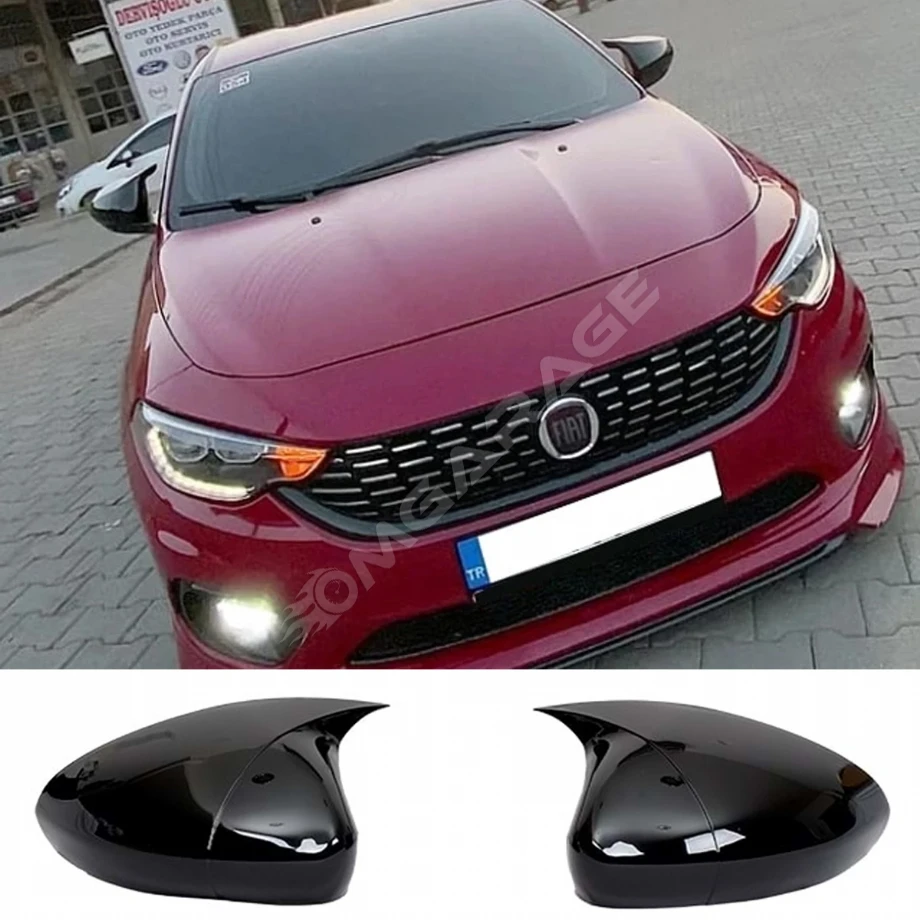 Fiat Egea Batman Yarasa Ayna Kapağı Parlak Siyah ABS 2015 2016 2017 2018 2019 2020 2021 2022 2023