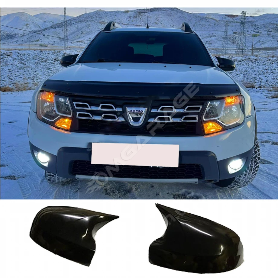 Dacia Duster 1 Batman Yarasa Ayna Kapağı Parlak Siyah ABS 2010 2011 2012 2013 2014 2015 2016 2017