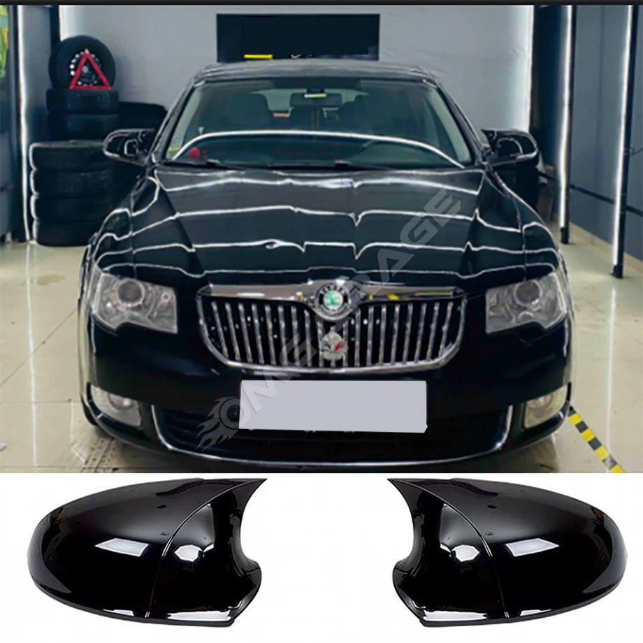 Skoda SuperB B6 Batman Yarasa Ayna Kapağı Piona Black ABS 2008-2015