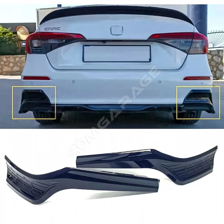 Honda Civic FE Yeni Model Arka Sağ-Sol Flap Parlak Siyah 2022+