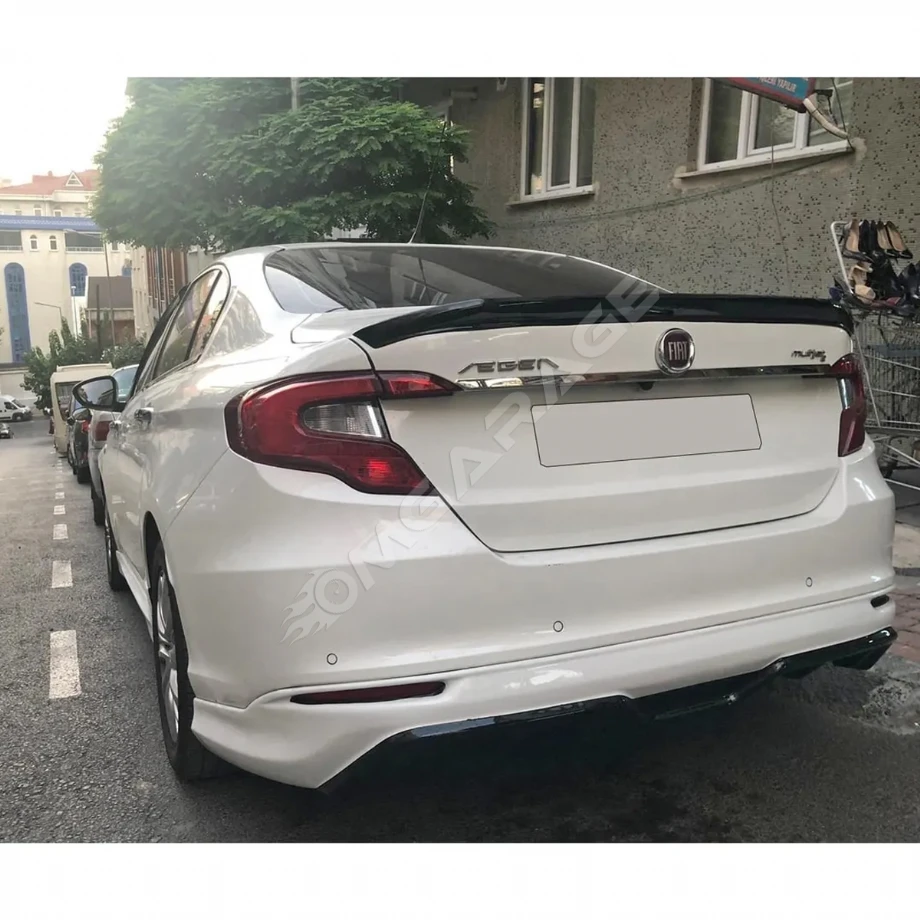 Fiat Egea Spoiler Parlak Siyah Plastik Spoyler