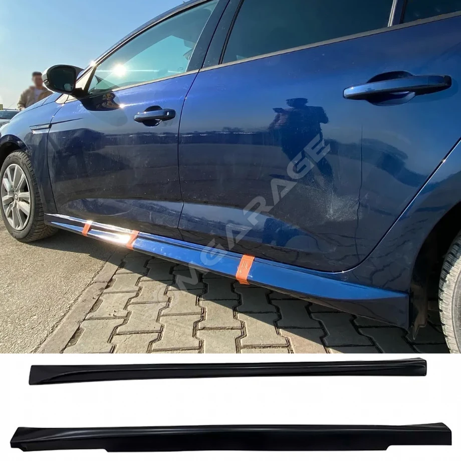 Renault Megane 4 HB Yan Marşpiyel Seti Mat Siyah Plastik 2 Adet