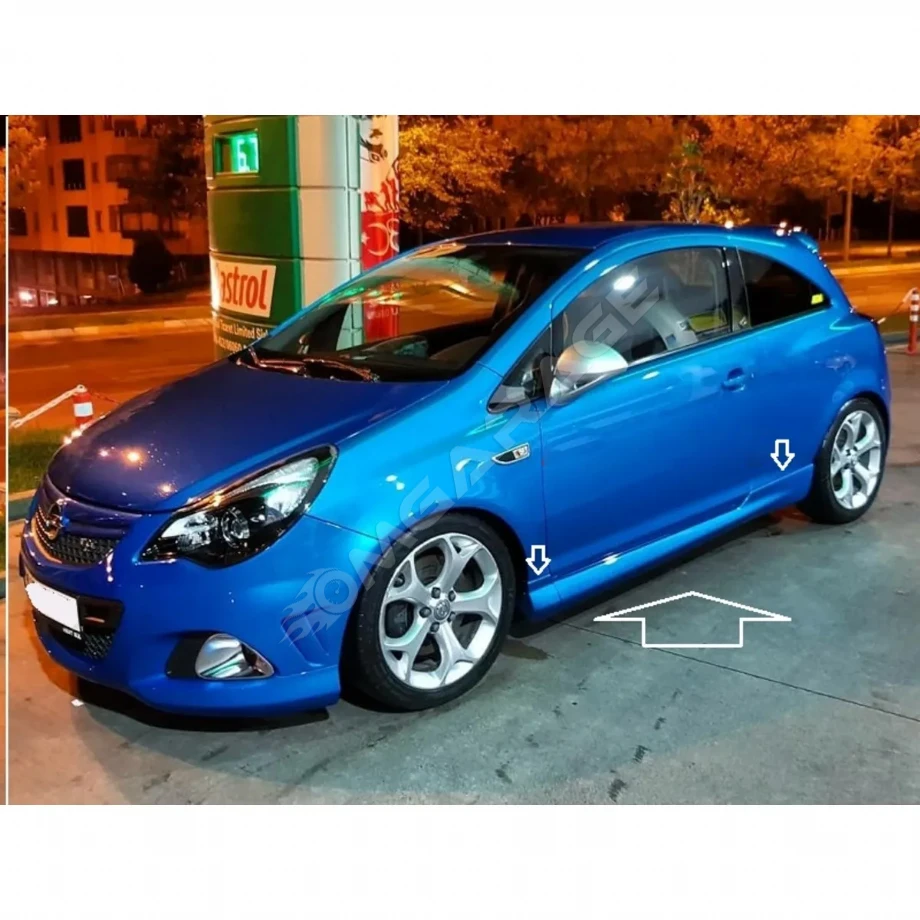 Opel Corsa D Tek Kapı Yan Marşpiyel Seti Mat Siyah Plastik 2 Adet