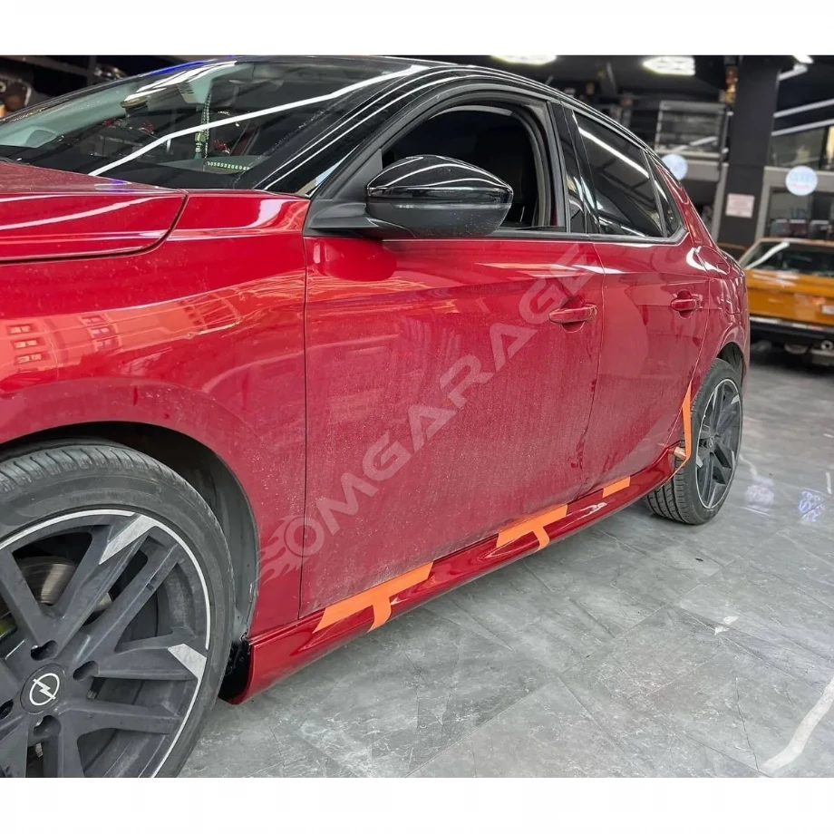 Opel Corsa F Yan Marşpiyel Seti Mat Siyah Plastik 2 Adet