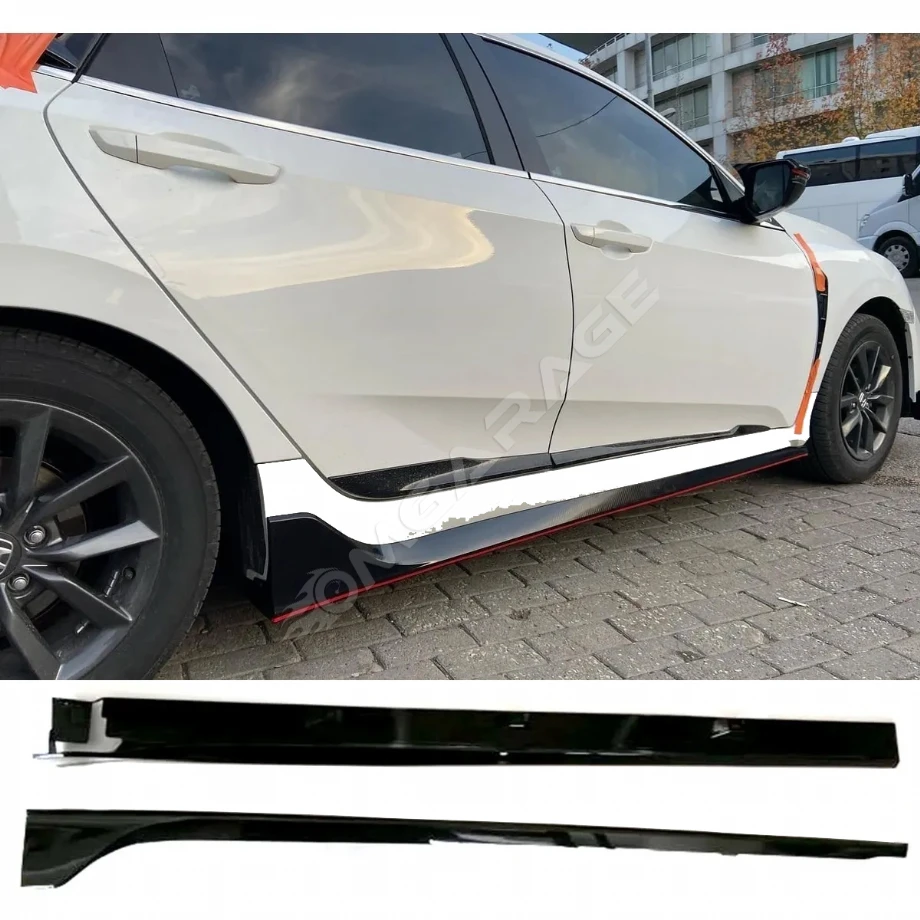 Honda Civic Fc5 Typer Yan Marşpiyel Seti Mat Siyah Plastik 2 Adet