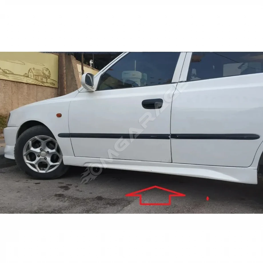 Hyundai Accent Admire Yan Marşpiyel Seti Mat Siyah Plastik 2 Adet 2000-2006