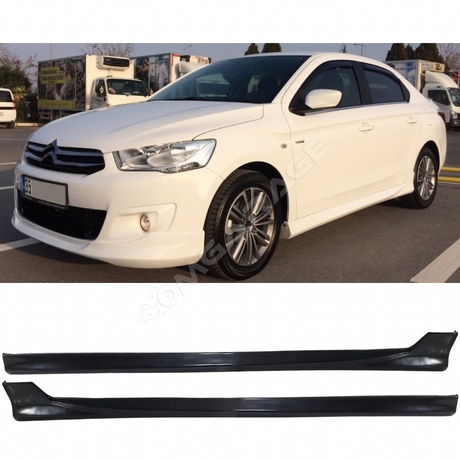 Citroen C Elysee Yan Marşpiyel Seti 2012 - 2022 Mat Siyah Plastik 2 Adet