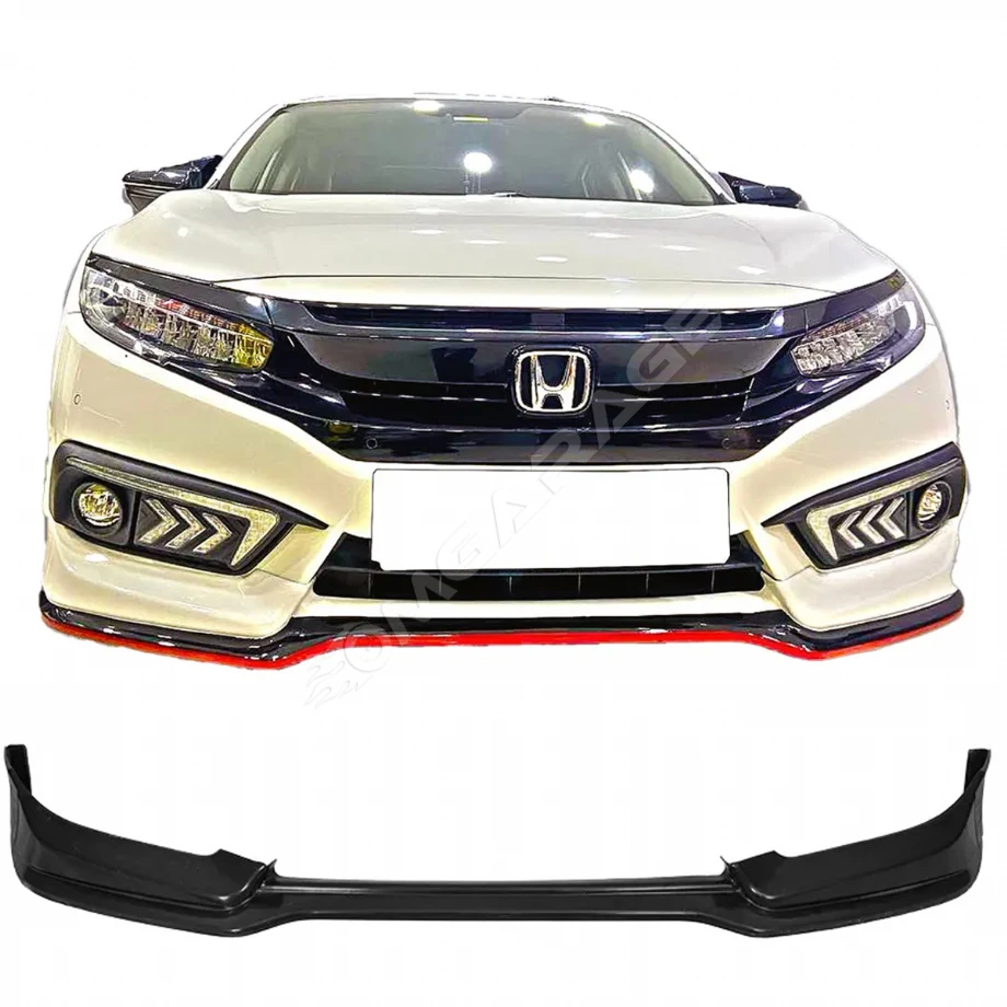 Honda Civic Fc5 Mugen Makyajlı Kasa Ön Ek Mat Siyah Plastik Karlık 2019+