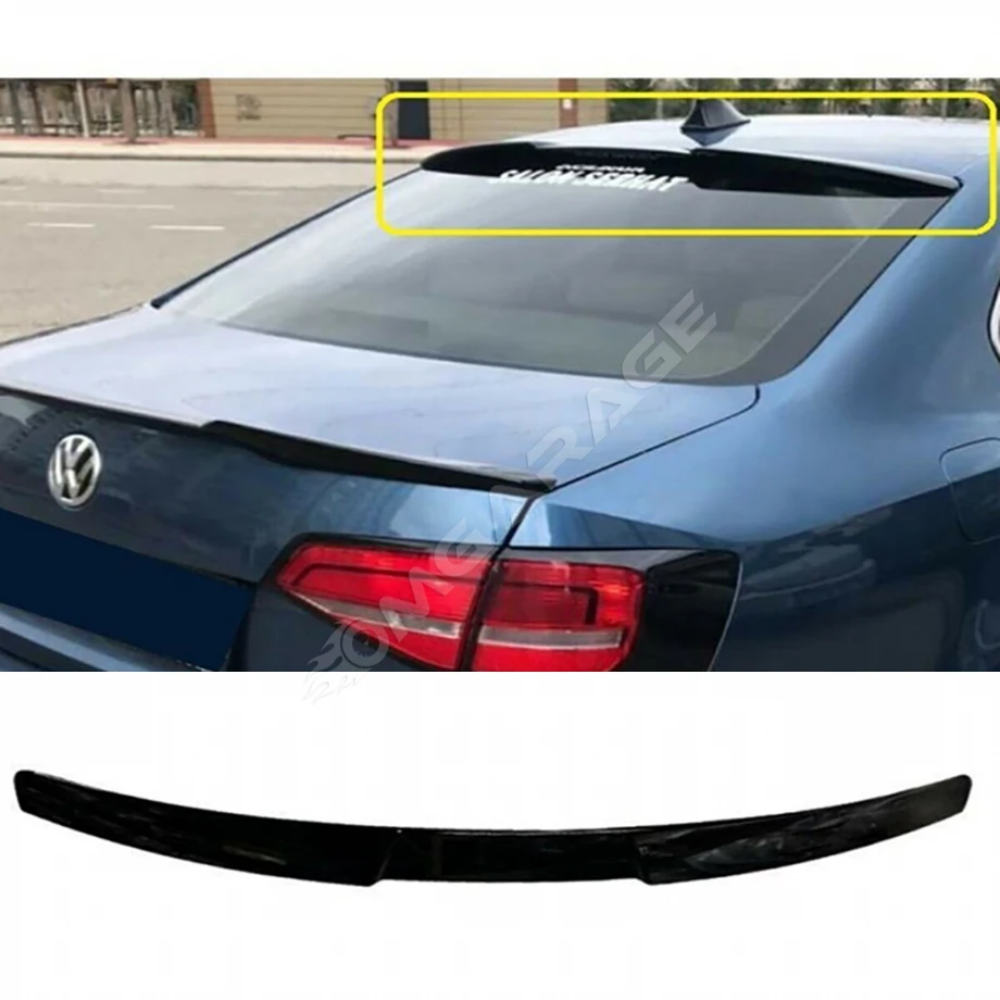 Vw Jetta Mk6 RS Cam Üstü İthal Spoiler Parlak Siyah Plastik Spoyler 2018-2018