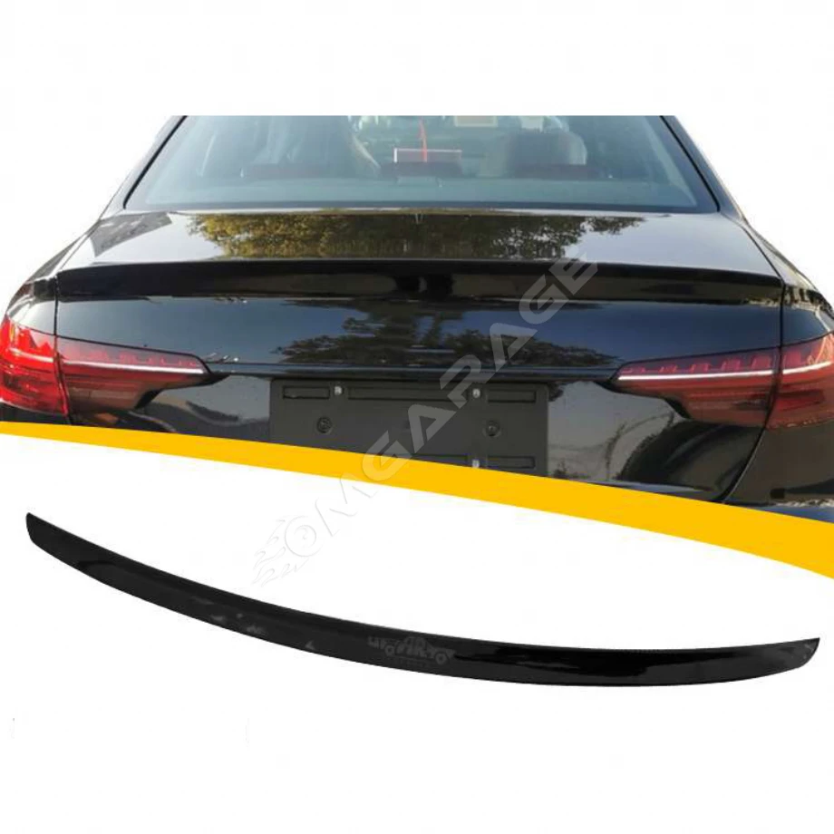 Audi A4 B9 S4 Bagaj Üstü İthal Spoiler Parlak Siyah Plastik Spoyler 2018+