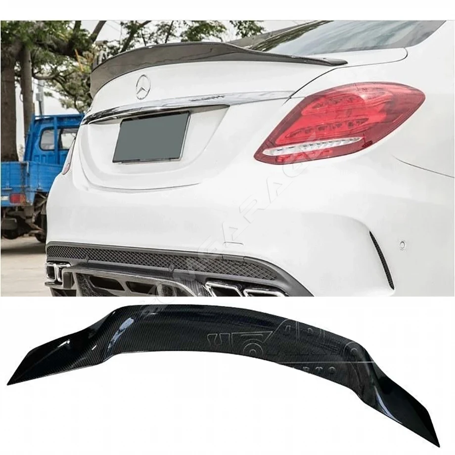 Mercedes C W204 PSM Bagaj Üstü İthal Spoiler Parlak Siyah Plastik Spoyler 2007-2014