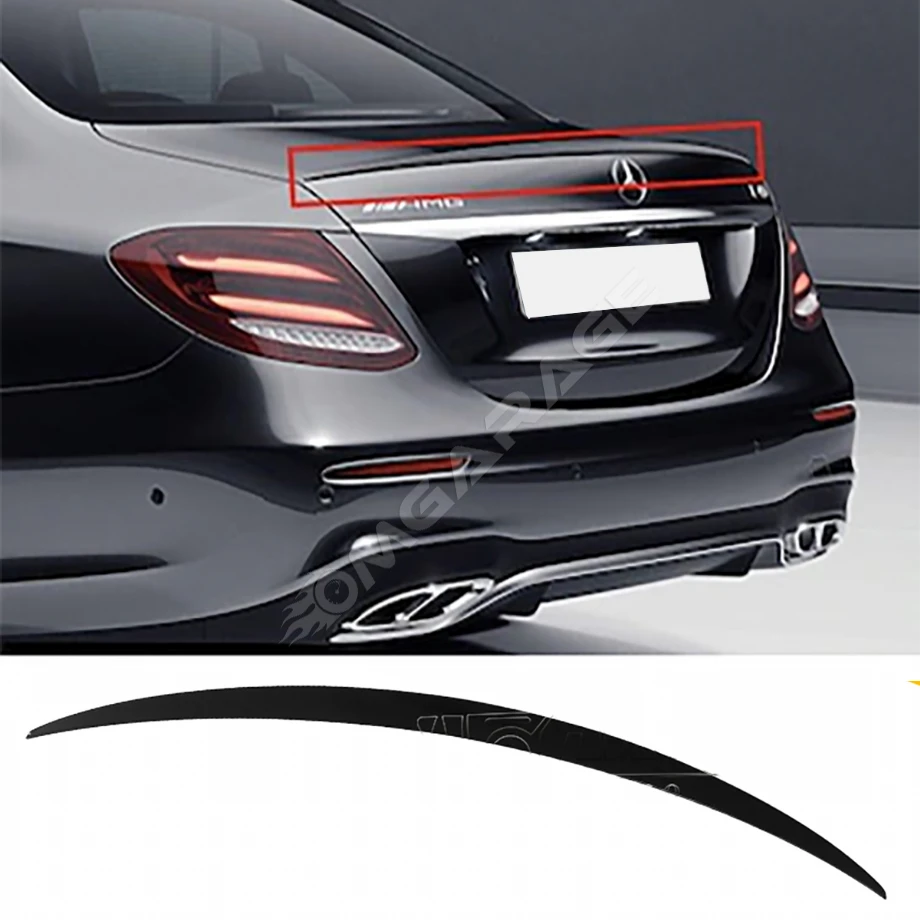 Mercedes E W213 Bagaj Üstü İthal Spoiler Parlak Siyah Plastik Spoyler 2016+
