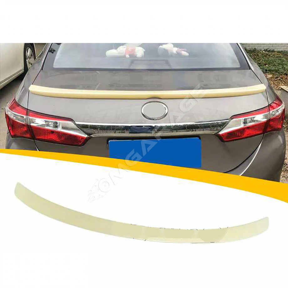 Toyota Corolla E170 İnce Bagaj Üstü İthal Spoiler Parlak Siyah Plastik Spoyler 2014-2018