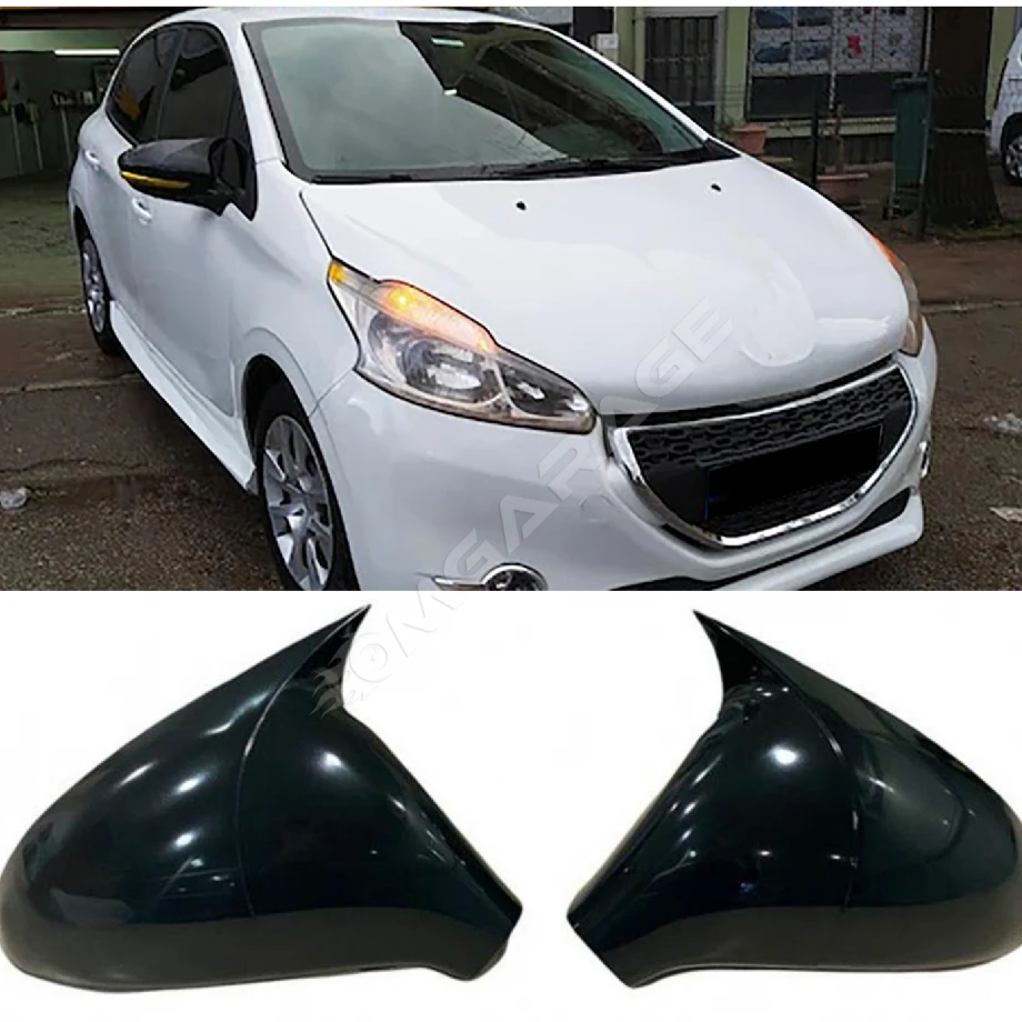 Peugeot 208 Batman Yarasa Ayna Kapağı Parlak Siyah ABS 2012 2013 2014 2015 2016 2017 ,2018