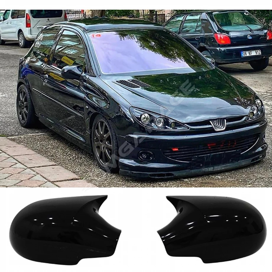 Peugeot 206 Batman Yarasa Ayna Kapağı Parlak Siyah ABS 1998-2012