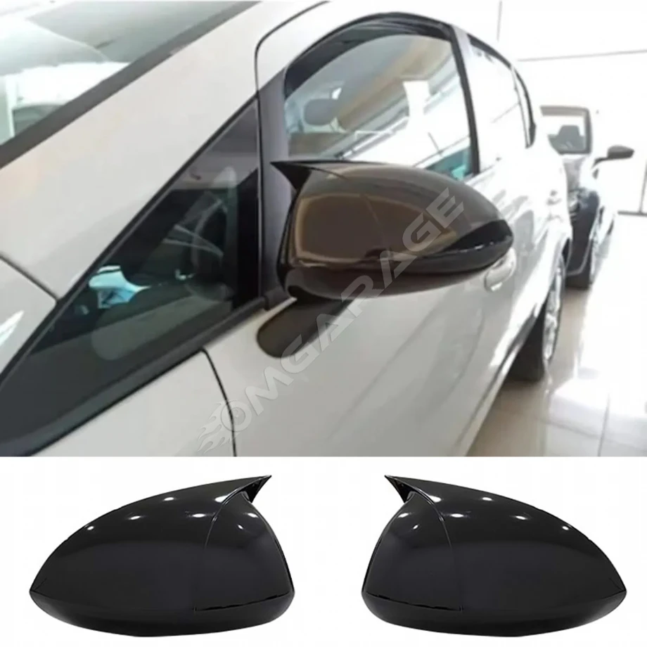 Opel Corsa D Batman Yarasa Ayna Kapağı Parlak Siyah ABS 2006 2007 2008 2009 2010 2011 2012 2013 2014