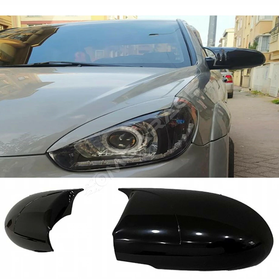Hyundai Accent Era Batman Yarasa Ayna Kapağı Parlak Siyah ABS 2005 2006 2007 2008 2009 2010 2011