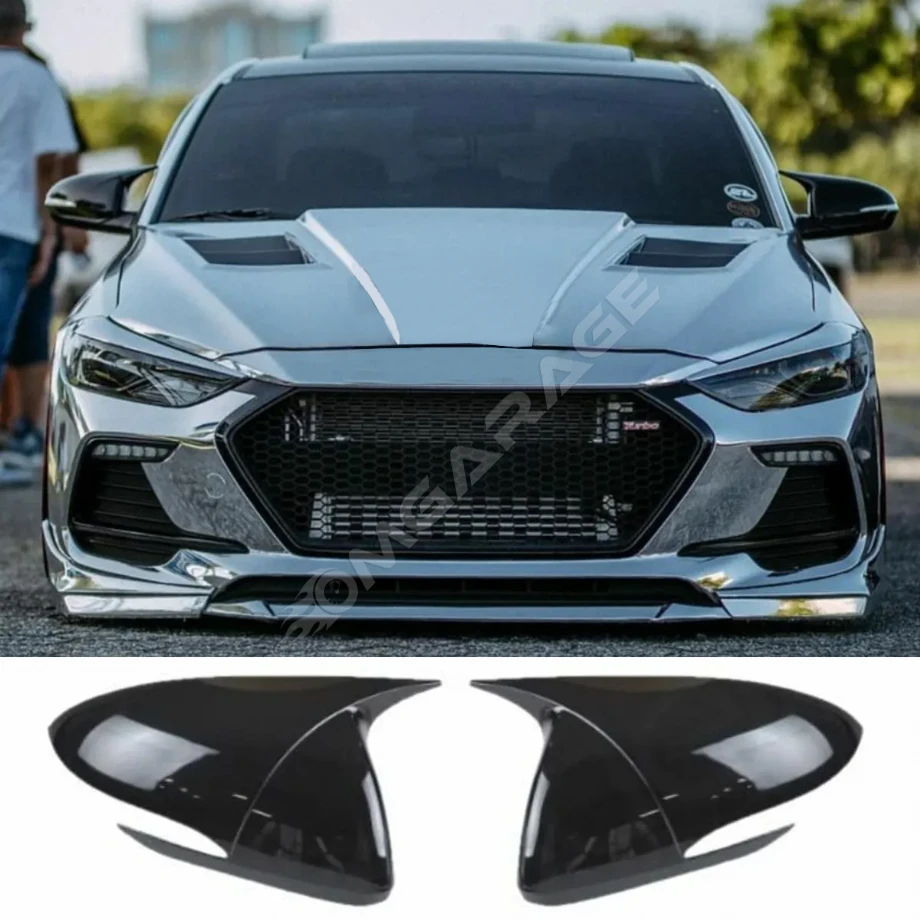 Hyundai Elantra Sinyalli Batman Yarasa Ayna Kapağı Parlak Siyah ABS 2016 2017 2018