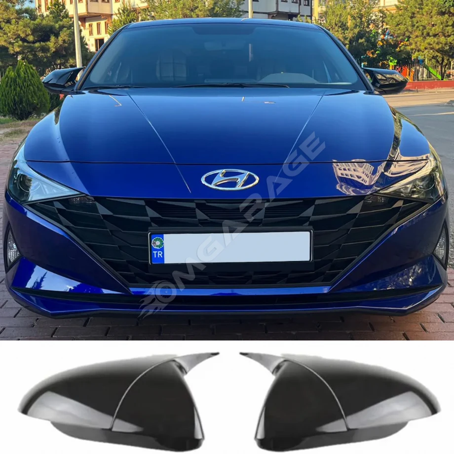 Hyundai Elantra Sinyalli Batman Yarasa Ayna Kapağı Parlak Siyah ABS 2021 2022 2023 2024 2025