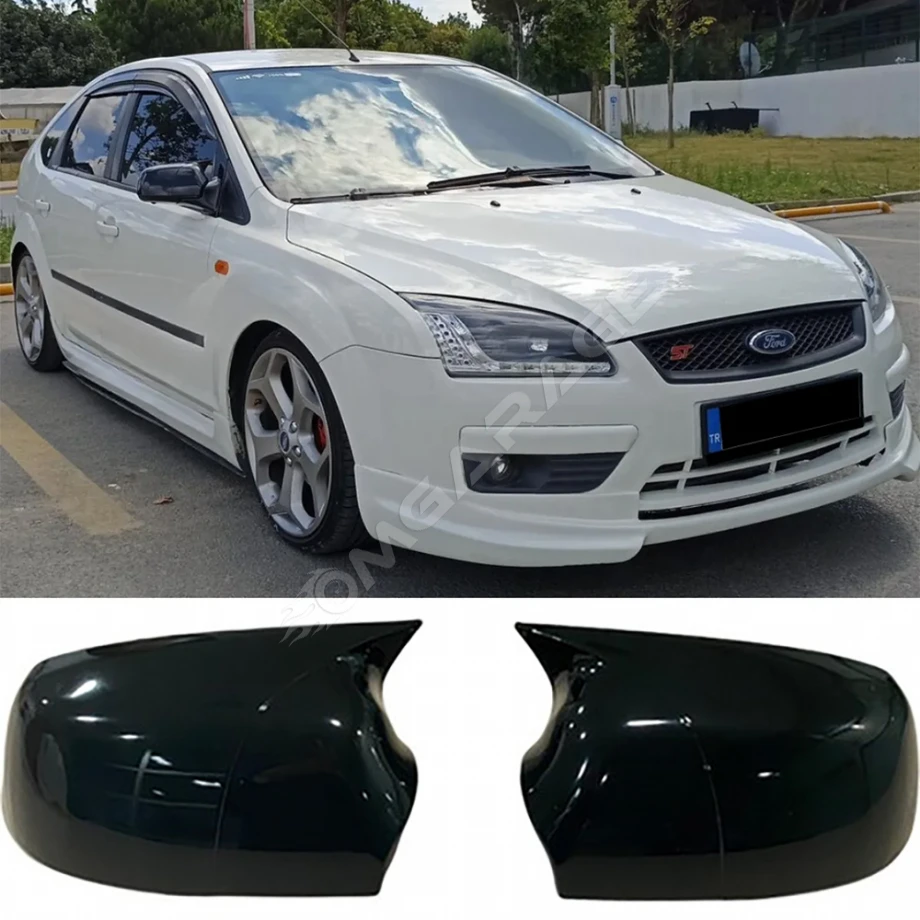Ford Focus 2 Batman Yarasa Ayna Kapağı Parlak Siyah ABS 2004 2005 2006 2007 2008
