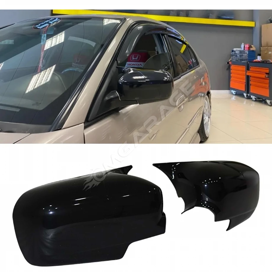 Honda Civic Vtec 2 Batman Yarasa Ayna Kapağı Parlak Siyah ABS 2002 2003 2004 2005