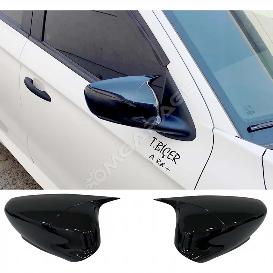 Citroen C Elysee Batman Yarasa Ayna Kapağı Parlak Siyah ABS 2013 - 2023