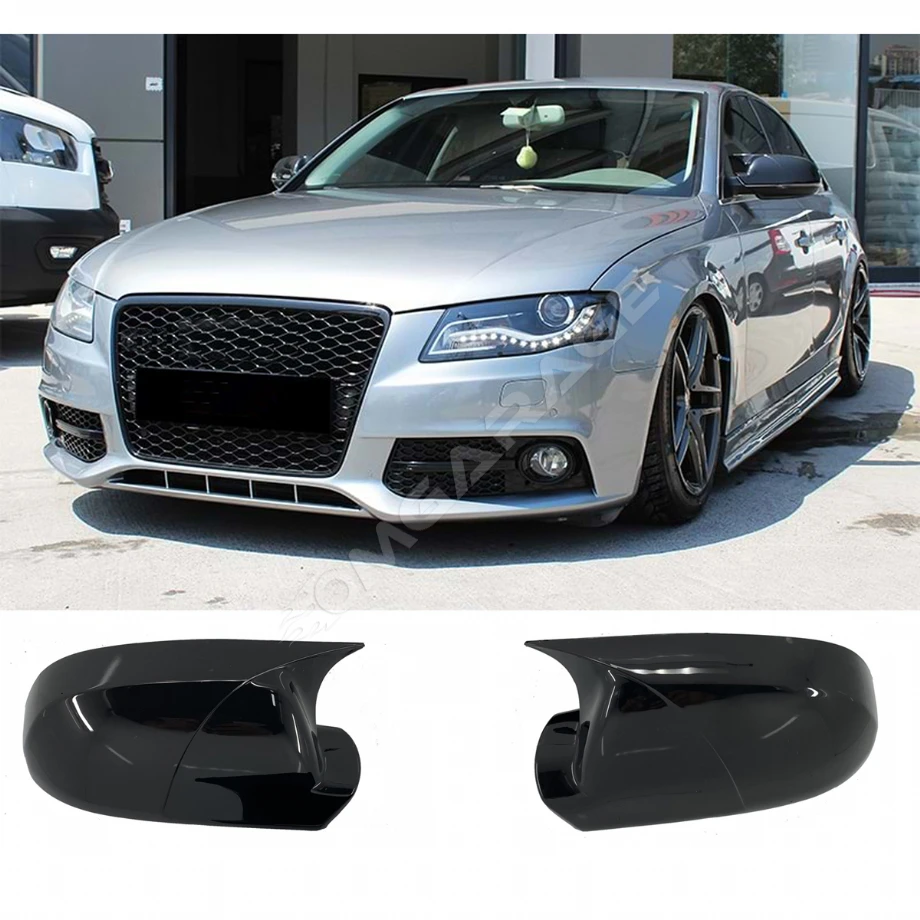 Audi A4 B8 Batman Yarasa Ayna Kapağı Parlak Siyah ABS 2009 2010 2011 2012 2013 2014