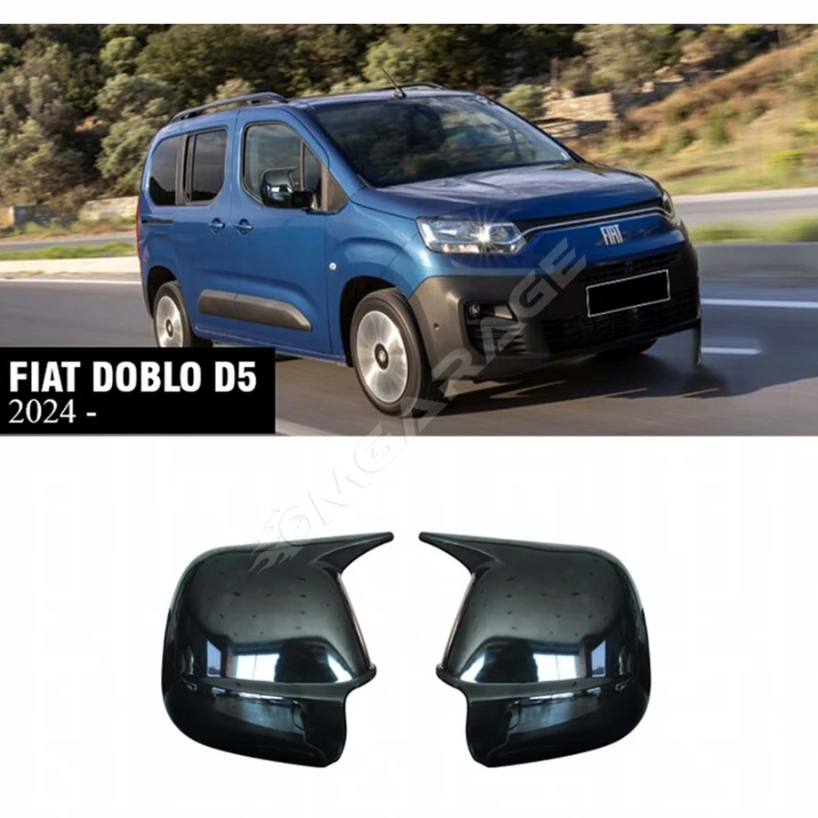 Fiat Doblo D5 Batman Yarasa Ayna Kapağı Piona Black ABS 2024+
