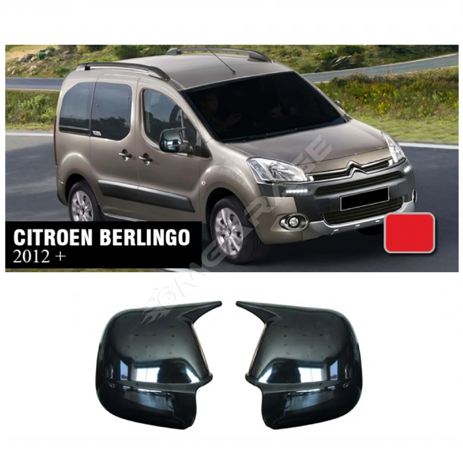 Citroen Berlingo Batman Yarasa Ayna Kapağı Piona Black ABS 2012-2019