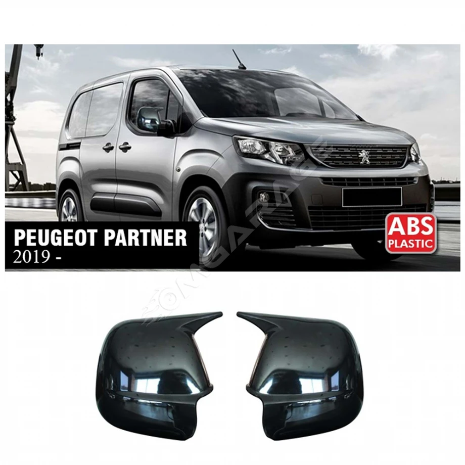 Peugeot Partner Batman Yarasa Ayna Kapağı Piona Black ABS 2019+