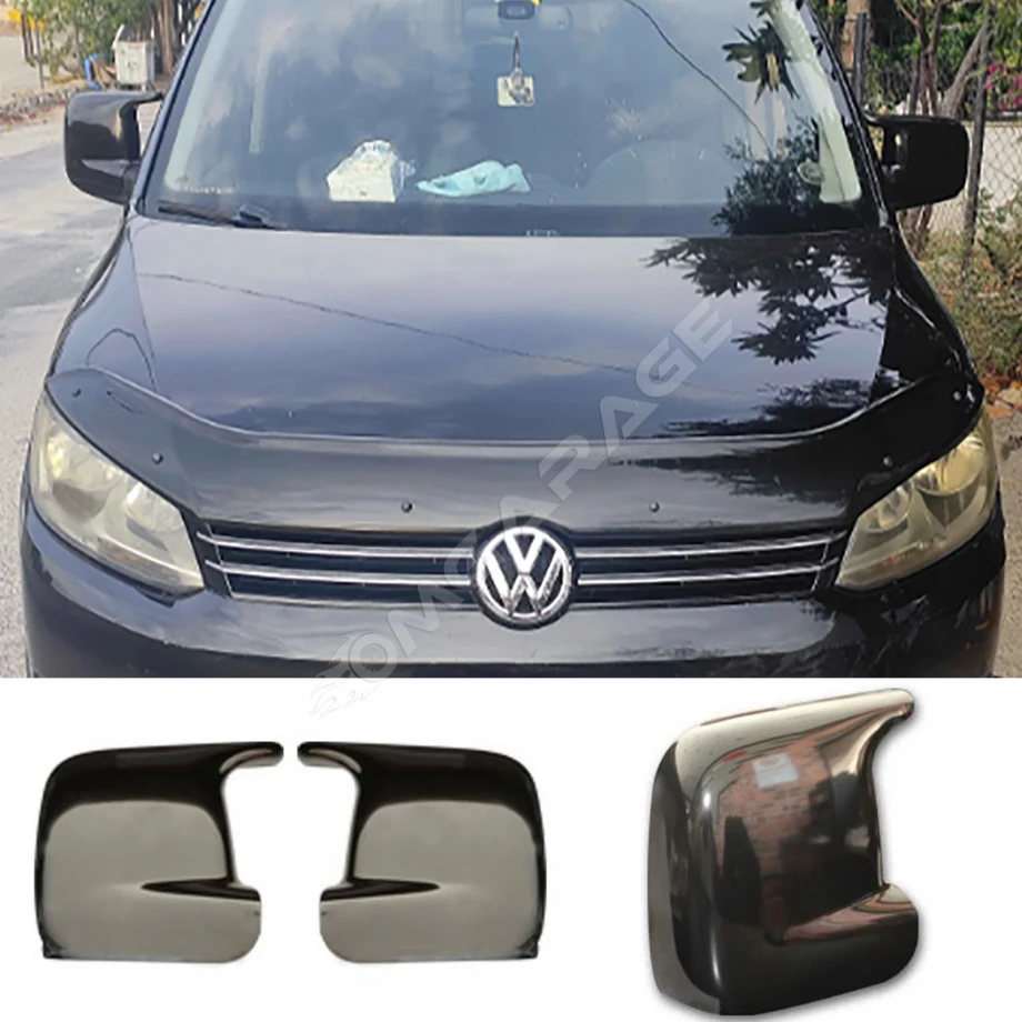Vw Caddy Mk2 Batman Yarasa Ayna Kapağı Piona Black ABS 2005 - 2014