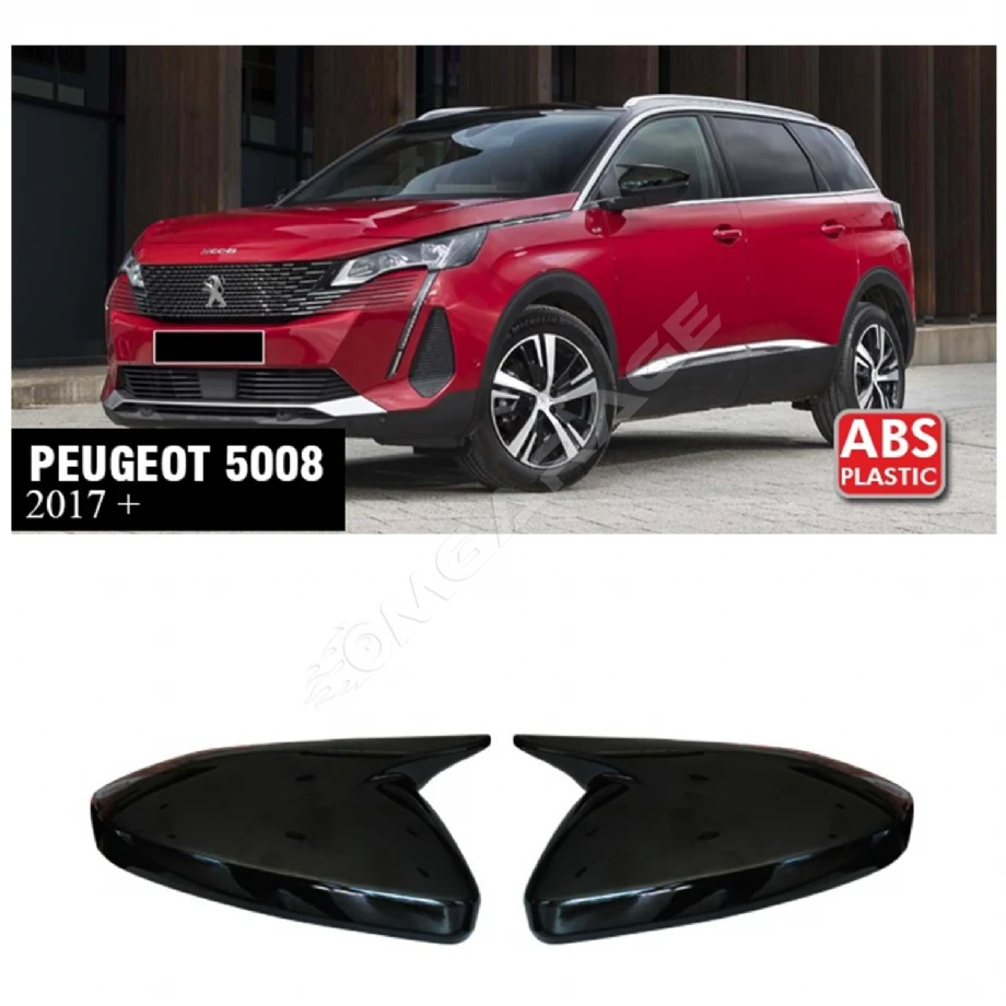 Peugeot 5008 Batman Yarasa Ayna Kapağı Piona Black ABS 2017+