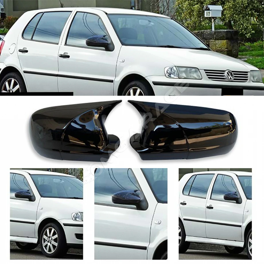 Vw Polo Mk3 Sağ Ayna Küçük Model Batman Yarasa Ayna Kapağı Piona Black ABS 1999-2001