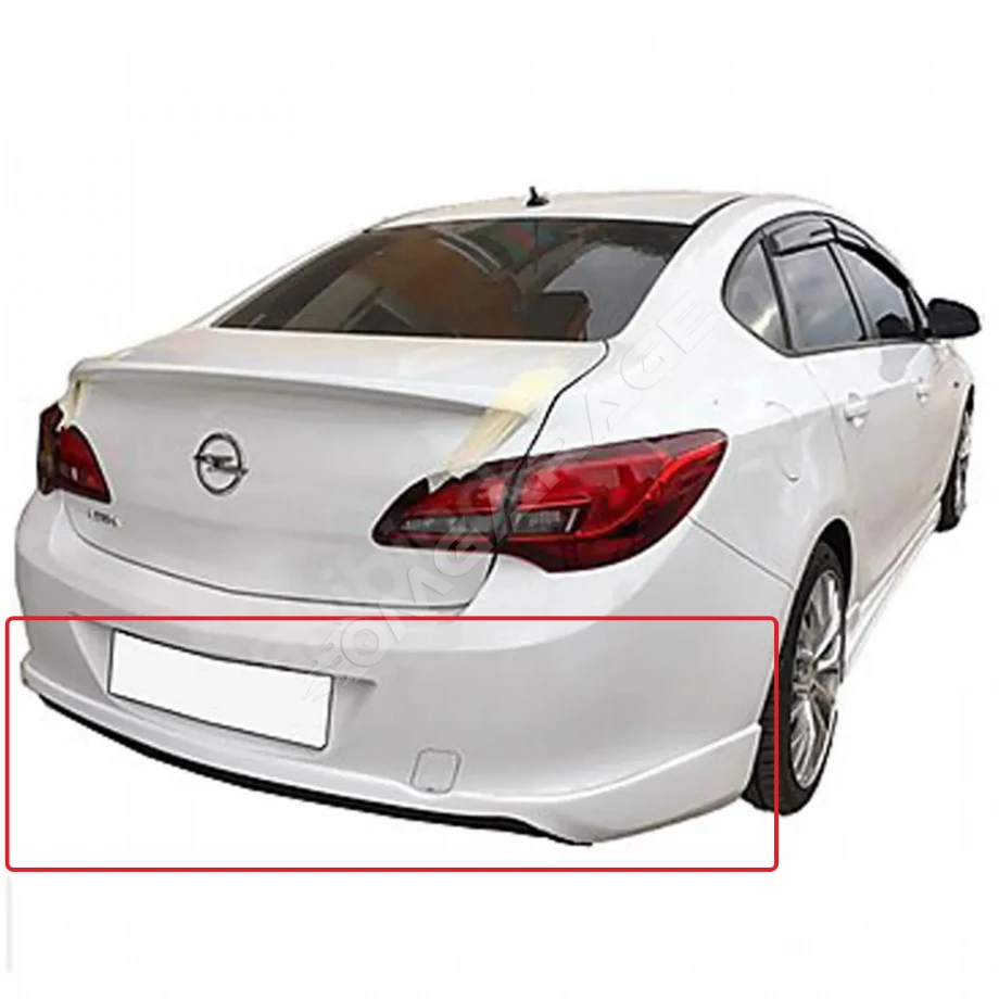 Opel Astra J Sedan Custom Arka Ek Plastik Siyah Difüzör 2011+ Arka-bodykit-ek-karlık