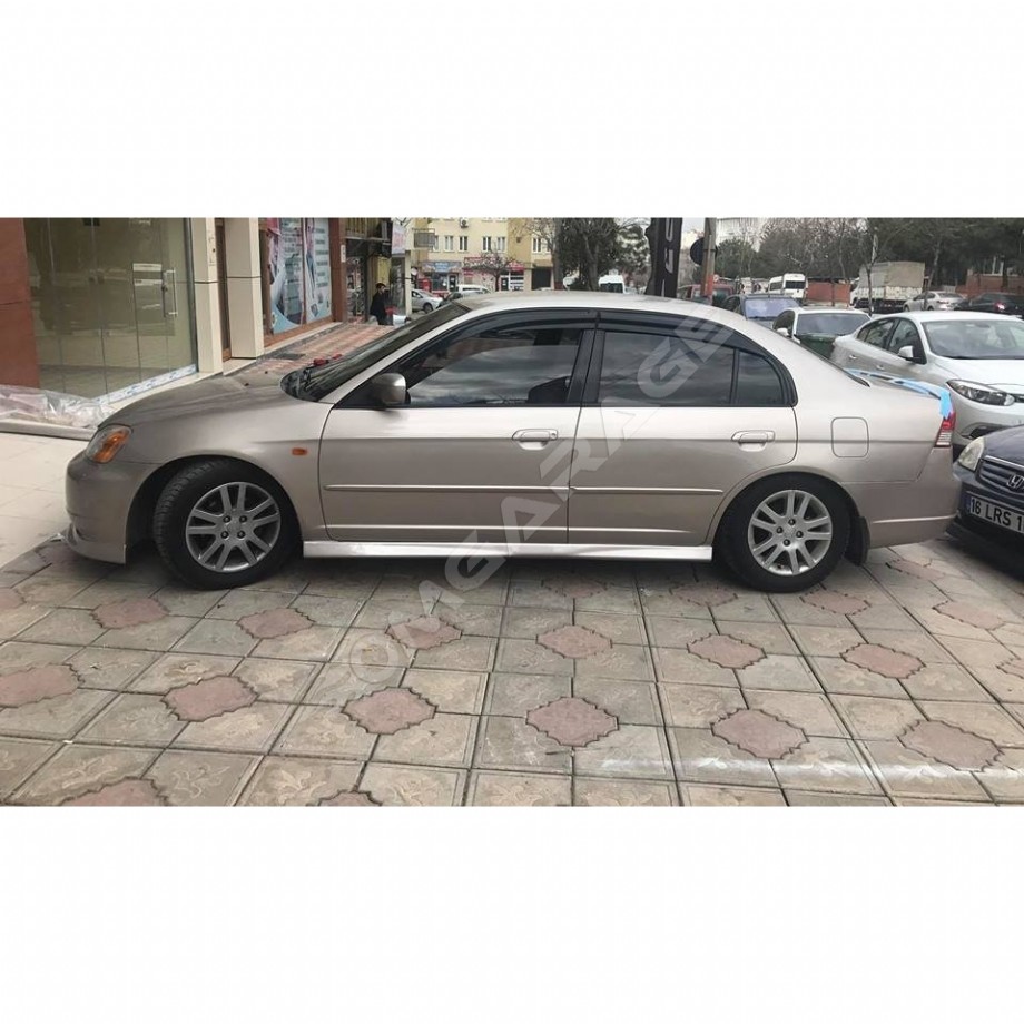 Honda Civic Vtec 2 Yan Marşpiyel Seti 2001 2002 2003 2004 2005 2006 Mat Siyah Plastik 2 Adet