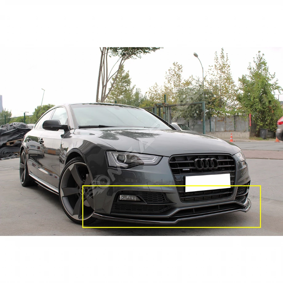 Audi A5 B8 Ön Lip Parlak Siyah Plastik 2012-2015