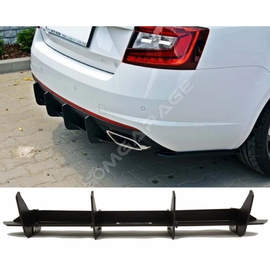 Skoda Octavia Mk3 Flap Flaplar Splitter Bıçak 5 Parça