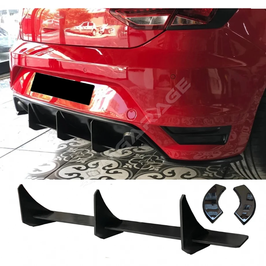 Seat Leon Mk3 Aero Arka Tampon Flap Flaplar Splitter Bıçak