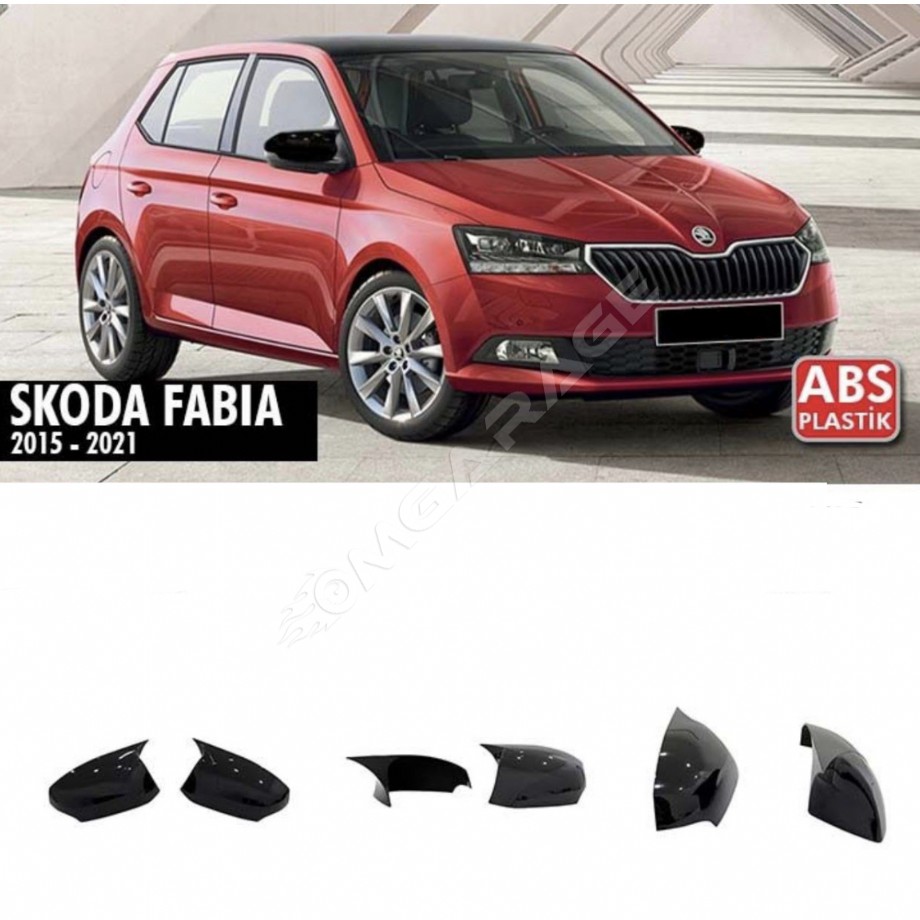Skoda Fabia Sinyalli Batman Yarasa Ayna Kapağı Piano Black 2015 2016 2017 2018 2019 2020 2021