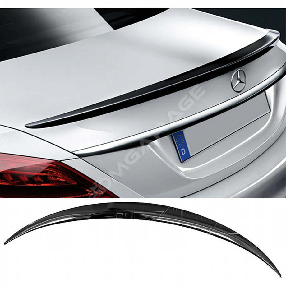 Mercedes C W205 AMG Bagaj Üstü İthal Spoiler Parlak Siyah Plastik Spoyler 2014-2019