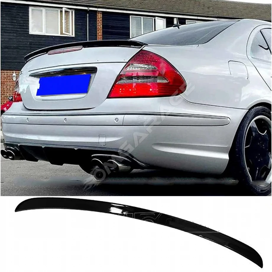 Mercedes E W211 Bagaj Üstü İthal Spoiler Parlak Siyah Plastik Spoyler 2002-2009