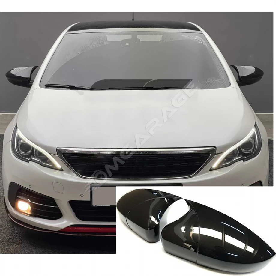 Peugeot 308 Batman Yarasa Ayna Kapağı Piona Black ABS 2014 - 2021