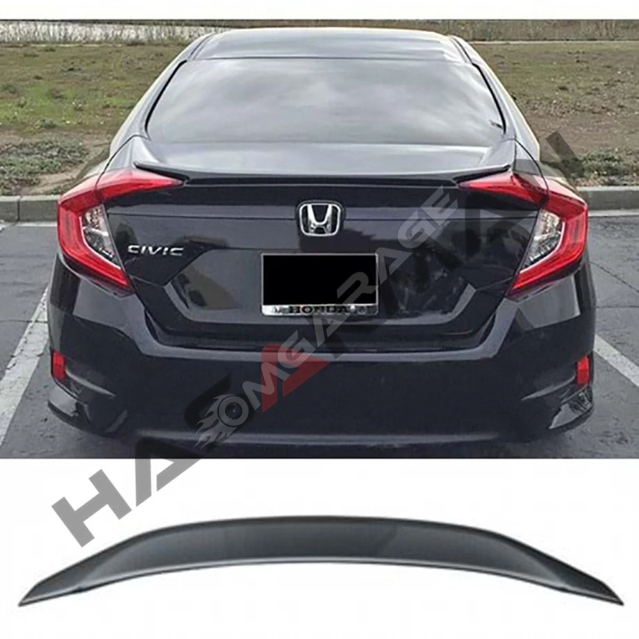 Honda Civic Fc5 Bagaj Üstü Anatomik Spoiler V2 Piona Black 2016 2017 2018 2019 2020 2021 Ithal