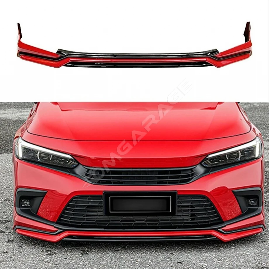 Honda Civic FE 2022 2023 Yeni Model Ön Ek Mat Siyah Plastik Ön Karlık Uyumlu